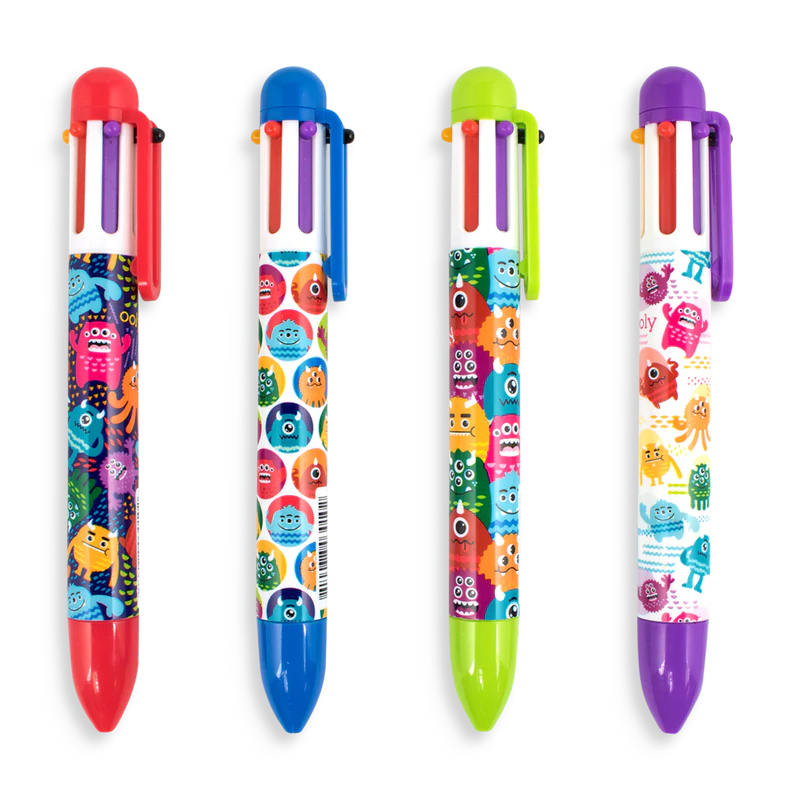 Monsters 6 Click Multicolor Pen | OOLY – The Curious Bear Toy