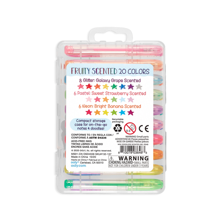 Mini Doodlers Scented Gel Pens - Set of 20 | OOLY