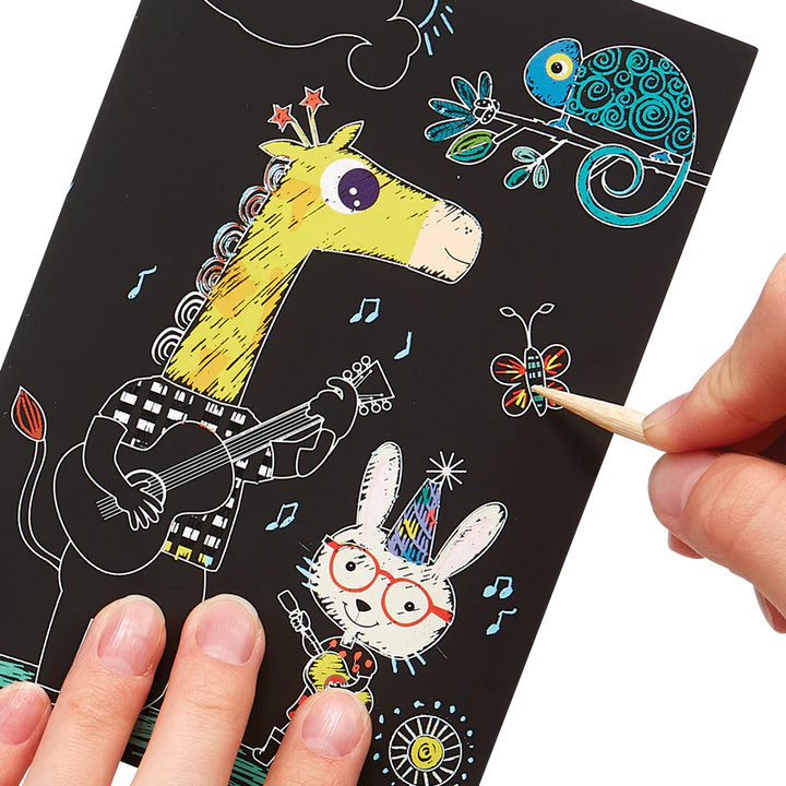 Safari Party Scratch and Scribble Mini Scratch Art | OOLY