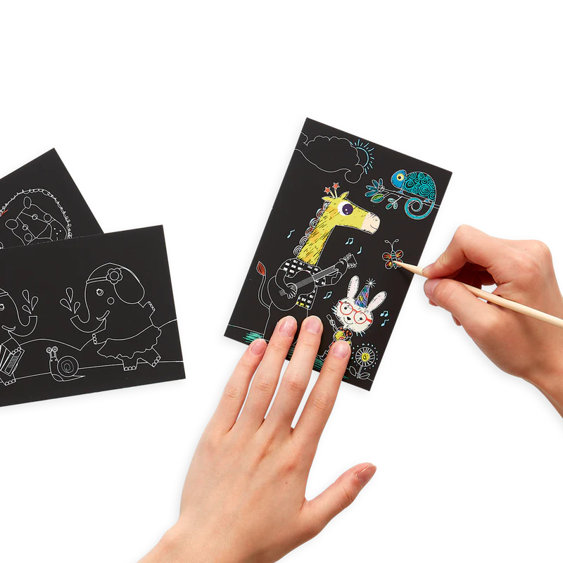 Safari Party Scratch and Scribble Mini Scratch Art | OOLY