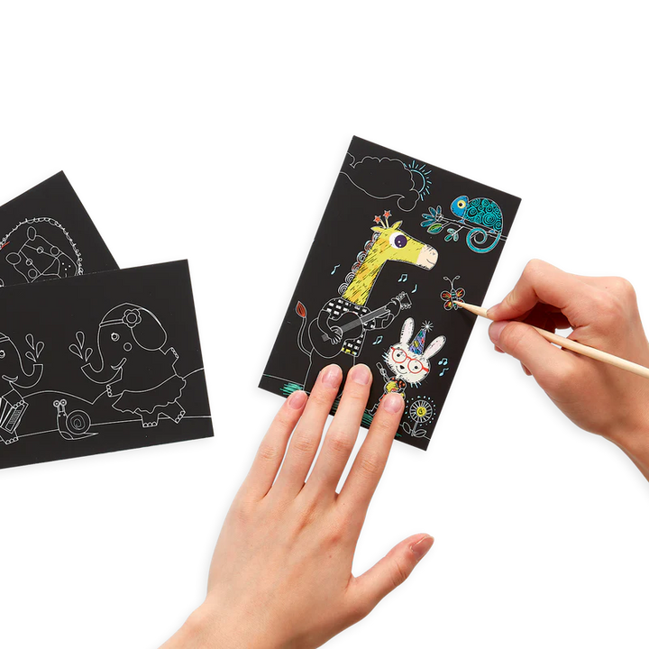 Safari Party Scratch and Scribble Mini Scratch Art | OOLY