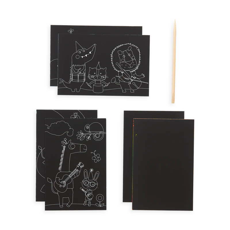 Safari Party Scratch and Scribble Mini Scratch Art | OOLY