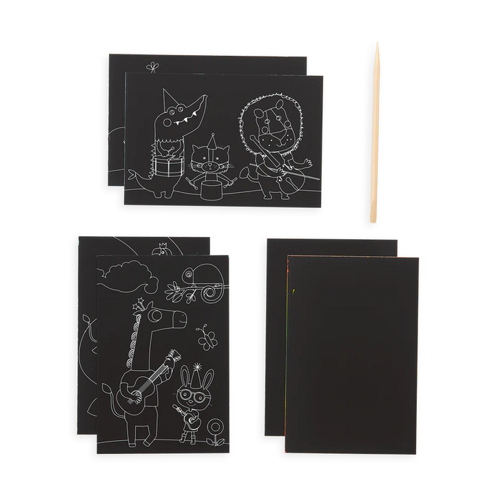 Safari Party Scratch and Scribble Mini Scratch Art | OOLY