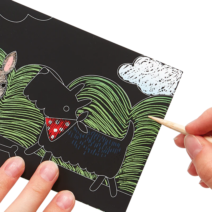 Playful Pups Scratch and Scribble Mini Scratch Art Kit | OOLY