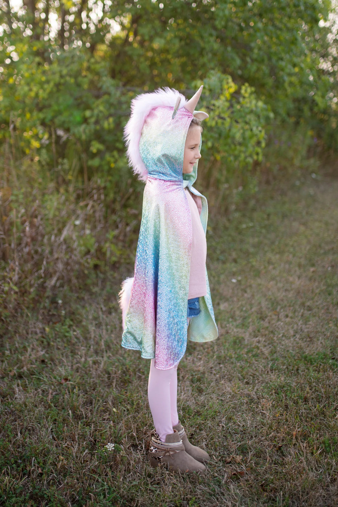 Rainbow Reversible Unicorn Dragon Cape | Great Pretenders