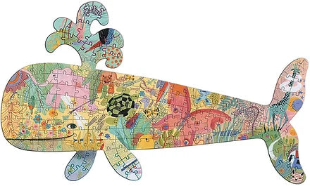 completed whale shaped puzzle