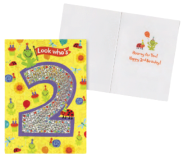 Age 2 Pattern Foil Card