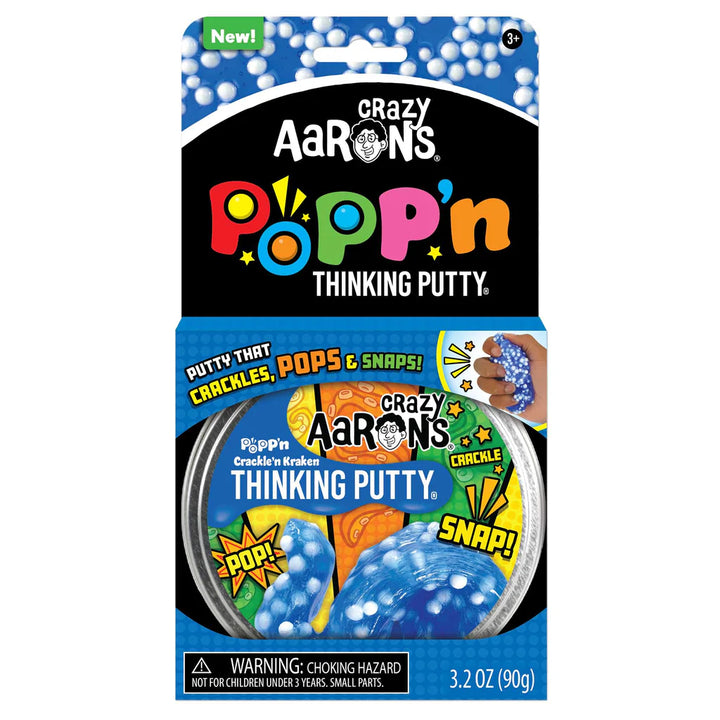 Popp'n Thinking Putty - Crackel'n Kracken - Thinking Putty Tin 4" | Crazy Aaron's