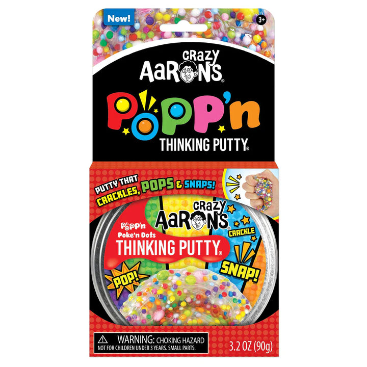 Popp'n Thinking Putty - Poke'n Dots - Thinking Putty Tin 4" | Crazy Aaron's