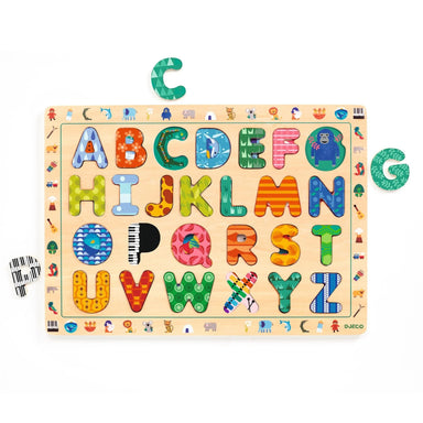 puzzle pieces shown in place and some beside the puzzle board