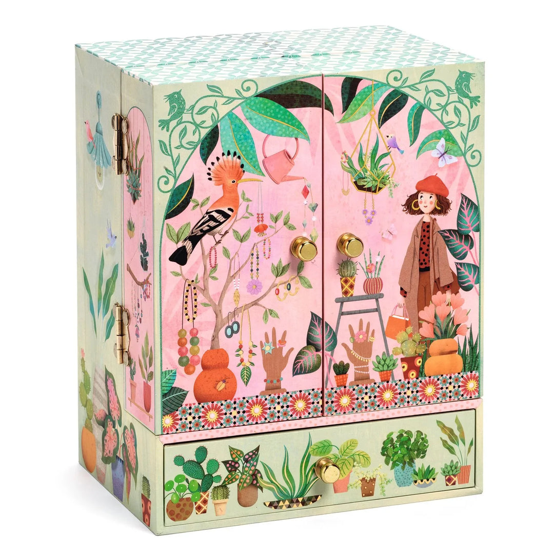 front of box showing pretty design