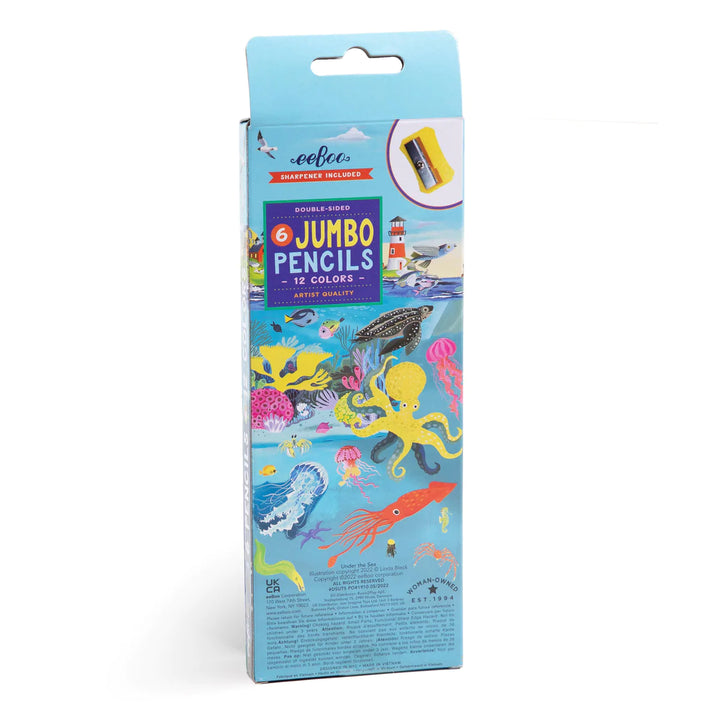 Under the Sea - 6 Jumbo Double-sided Pencils