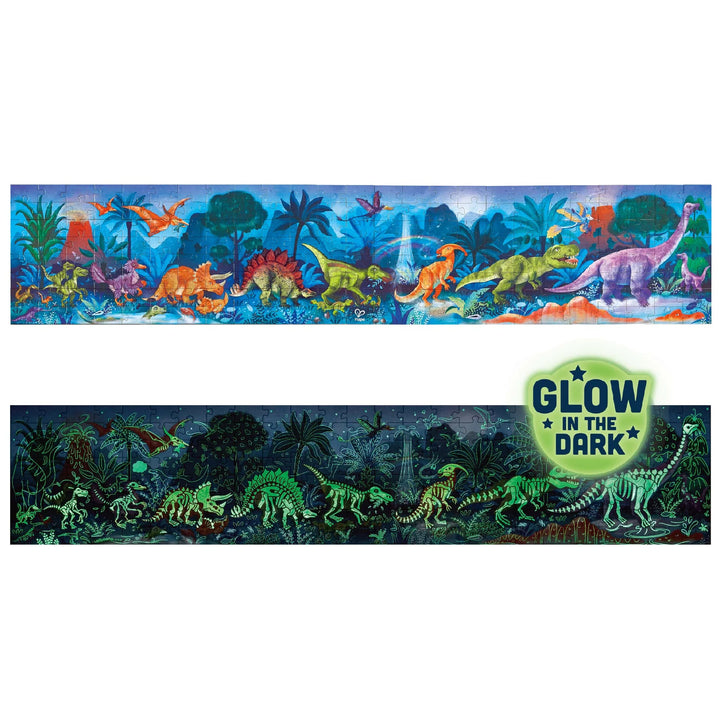 Dinosaurs Puzzle - Glow in the Dark - 200 Pieces | Hape