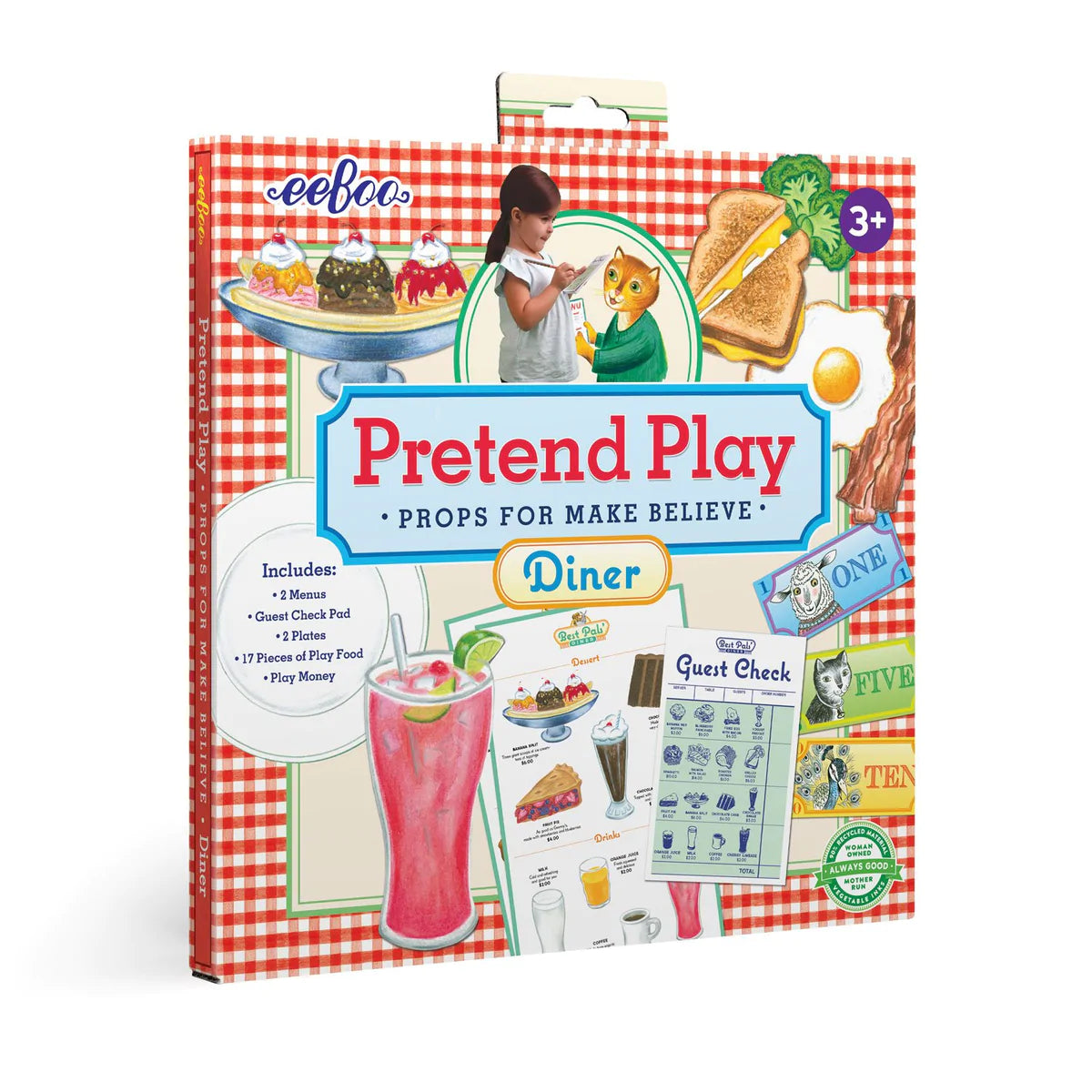 eeBoo Best Pals Diner Pretend Play Set