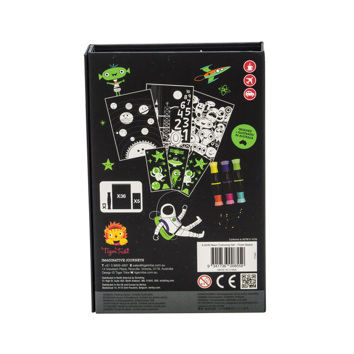 Neon Coloring Set - Outer Space | Tiger Tribe