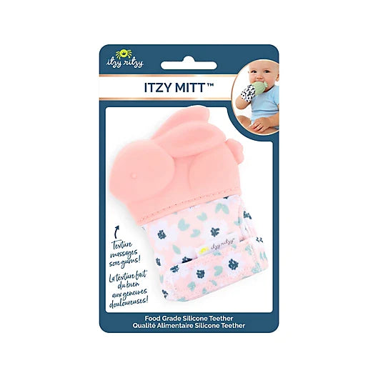 Itzy Mitt™ Silicone Teething Mitts - Bunny