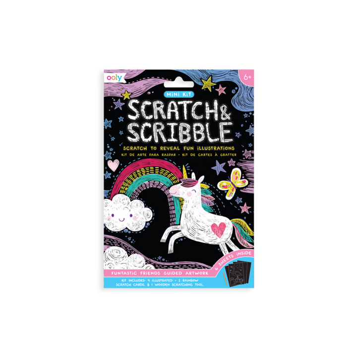 Funtastic Friends Scratch and Scribble Mini Scratch Art Kit | OOLY