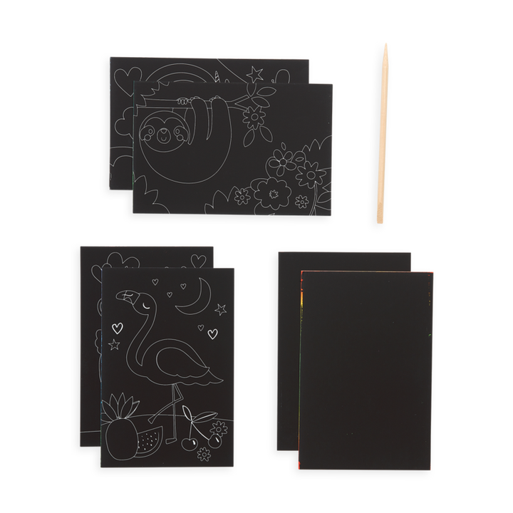 Funtastic Friends Scratch and Scribble Mini Scratch Art Kit | OOLY