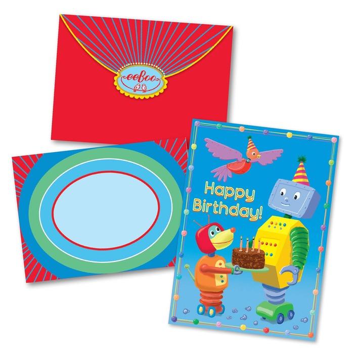 Robot Dog Offers Cake Card