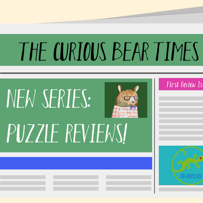 The front page of a newspaper saying "New Series: Puzzle Reviews!"