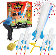 Original Jr. Glow Rocket Launcher for Kids - 7 Foam Rockets | Stomp Rocket