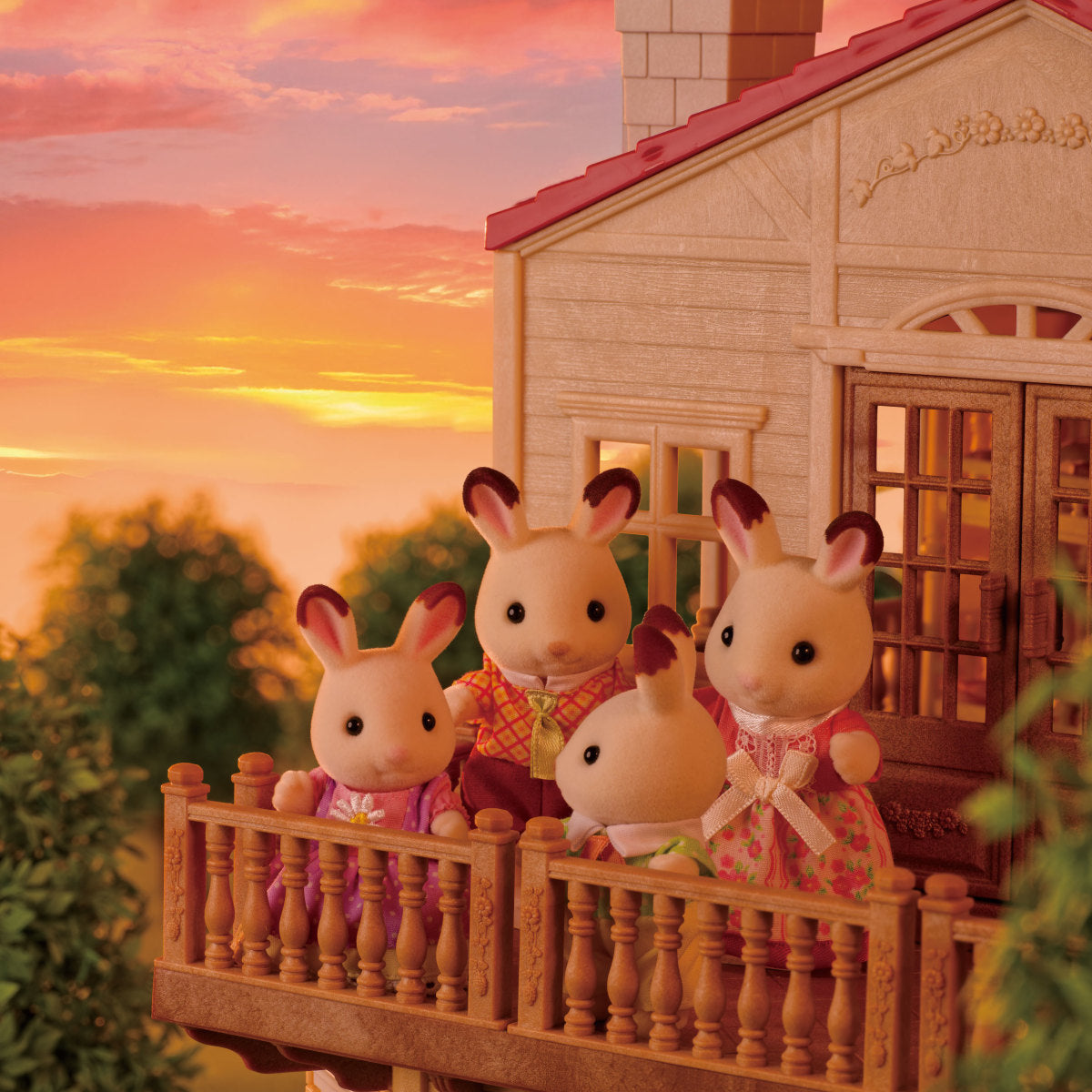 Red Roof Country Home Chocolate Rabbit Girl Gift Set -Secret Attic Playroom | Calico Critters LOCAL PICKUP ONLY