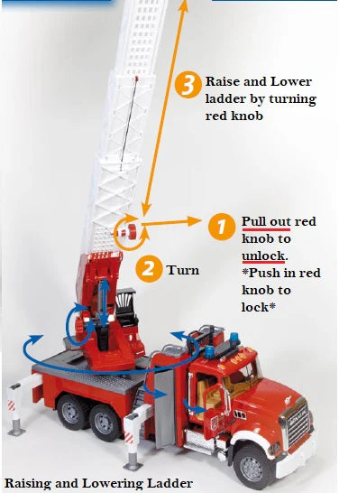 MACK Granite Fire Engine w/ Water Pump and Light & Sound | Bruder - LOCAL PICKUP ONLY