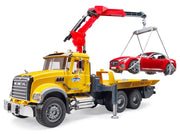 MACK Granite Tow Truck w/ Roadster | Bruder- LOCAL PICKUP ONLY