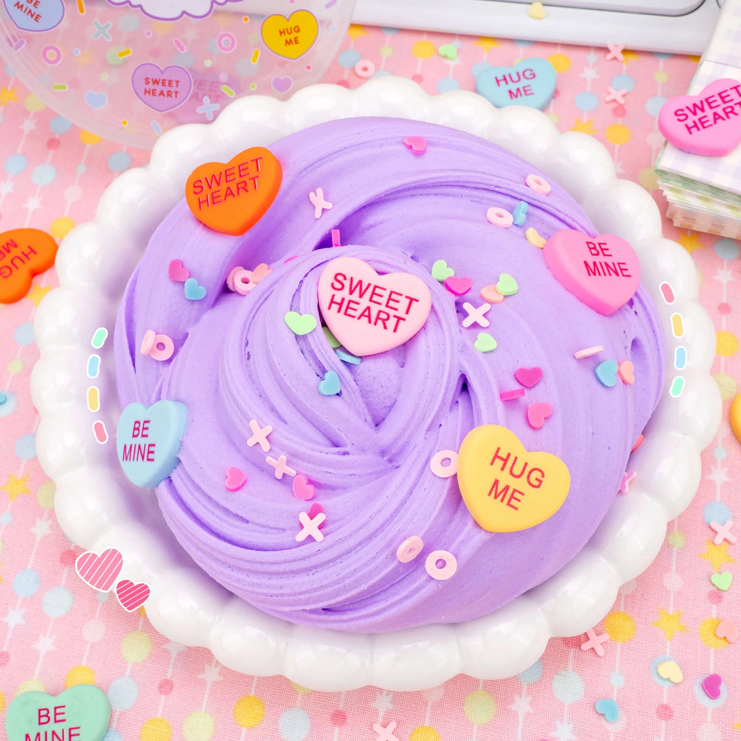 Conversation Heart Fluff Signature Dome™ Slime | Kawaii Slime Company