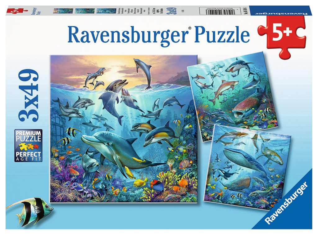 Ocean Life 3x49 Pc Puzzle | Ravensburger