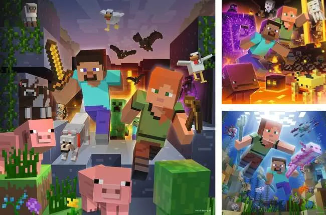 Minecraft Biomes 3x49 Pc Puzzles | Ravensburger