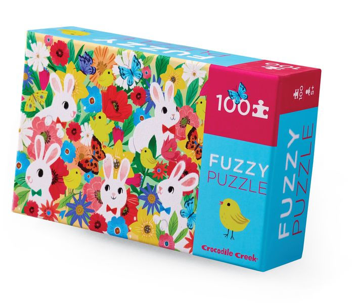 100-pc Fuzzy Puzzle - Bunny | Crocodile Creek