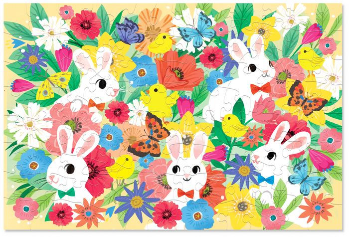 100-pc Fuzzy Puzzle - Bunny | Crocodile Creek