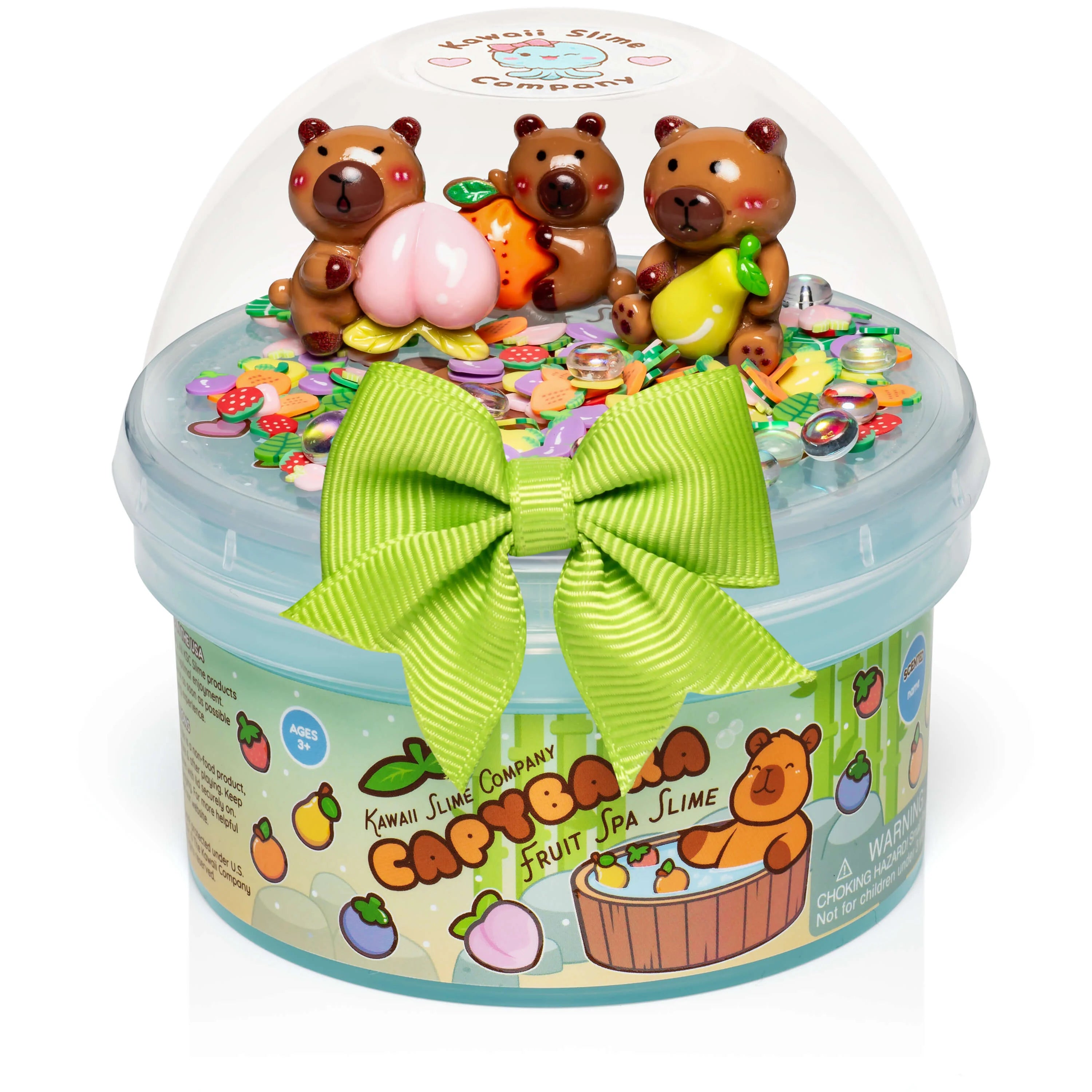 Capybara Fruit Spa Signature Dome™ Slime | Kawaii Slime Company