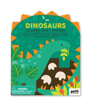 Coloring Book With Stickers: Dinosaurs | petit collage