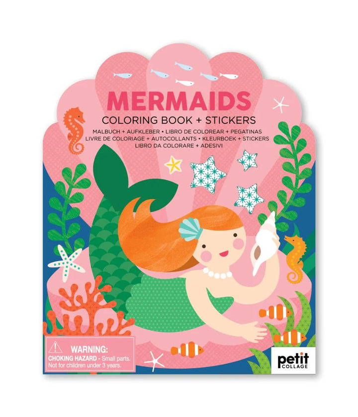 Coloring Book With Stickers: Mermaids | petit collage