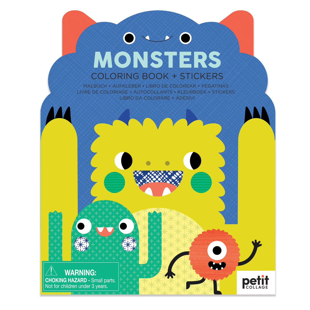 Coloring Book With Stickers: Monsters | petit collage