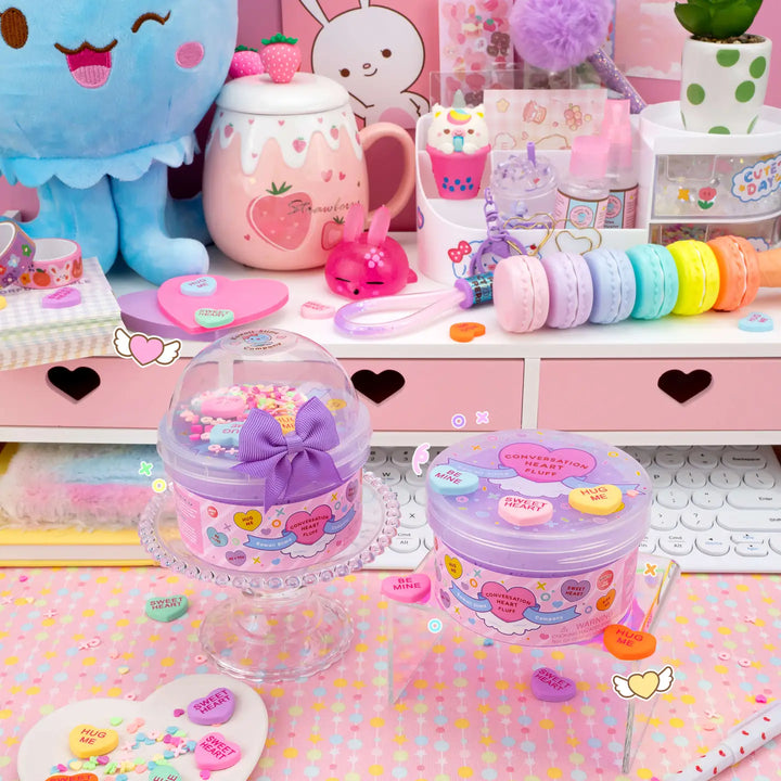 Conversation Heart Fluff Signature Dome™ Slime | Kawaii Slime Company