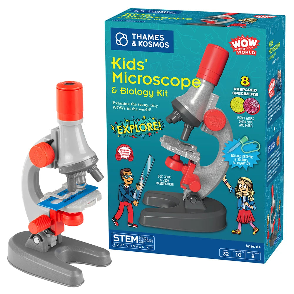 Wow in the Word: Kids' Microscope & Biology Kit | Thames & Kosmos