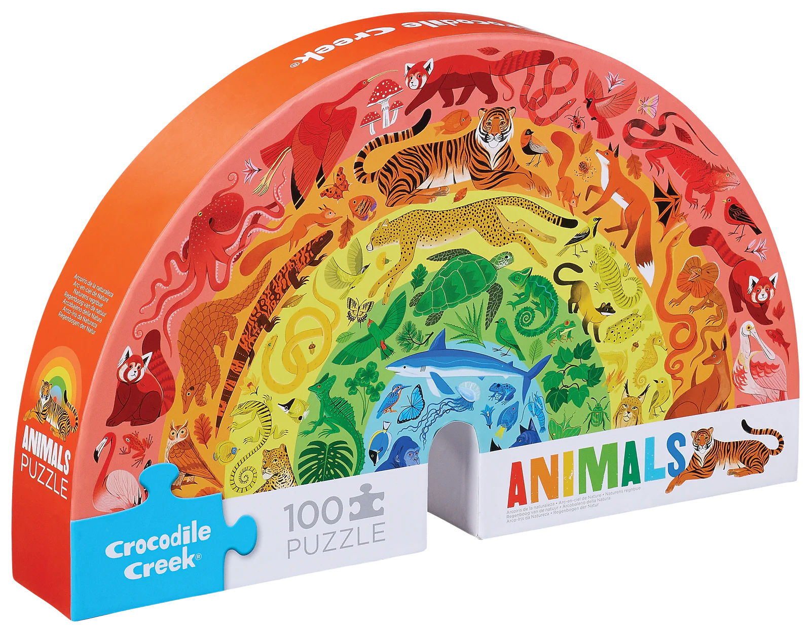 Rainbow Animals - 100 Pc Puzzle | Crocodile Creek