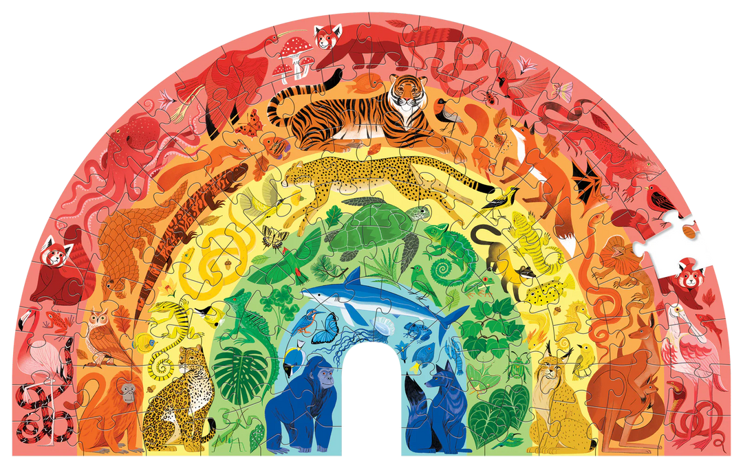 Rainbow Animals - 100 Pc Puzzle | Crocodile Creek