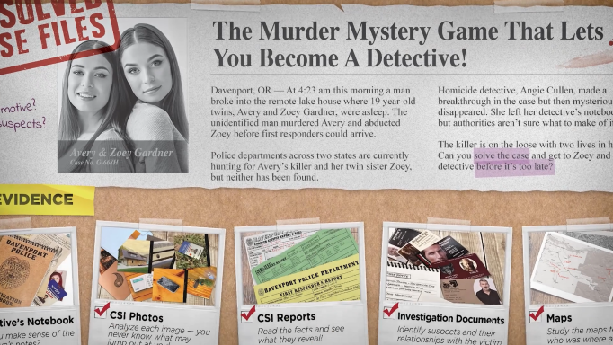 Unsolved Case Files: Avery Gardner | Goliath Games