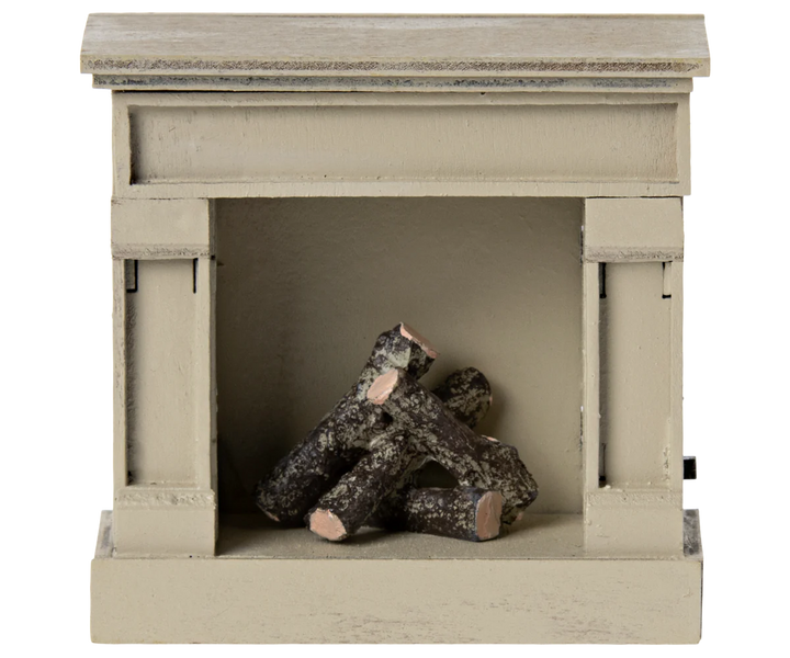 Fireplace, Mouse - Off White | Maileg