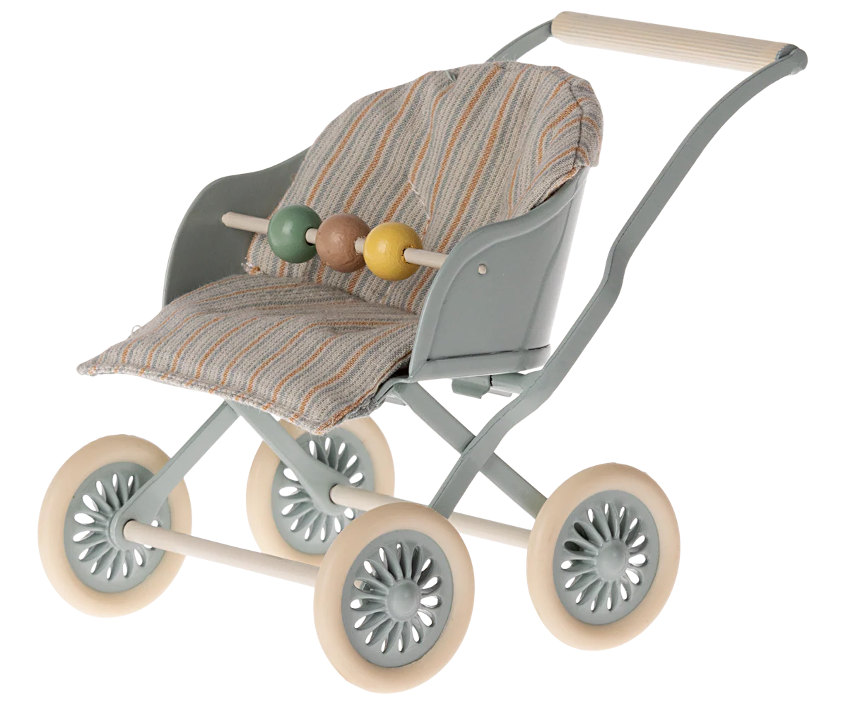 Stroller, Baby Mouse - Blue | Maileg