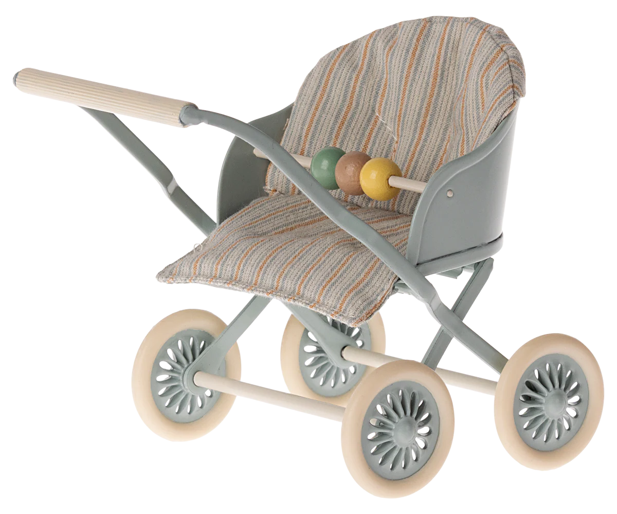 Stroller, Baby Mouse - Blue | Maileg