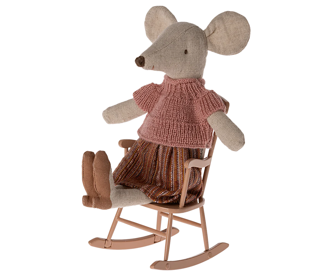 Rocking chair, Mouse - Dark Powder | Maileg