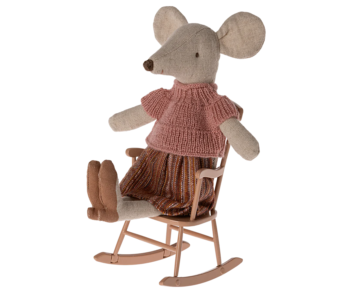 Rocking chair, Mouse - Dark Powder | Maileg