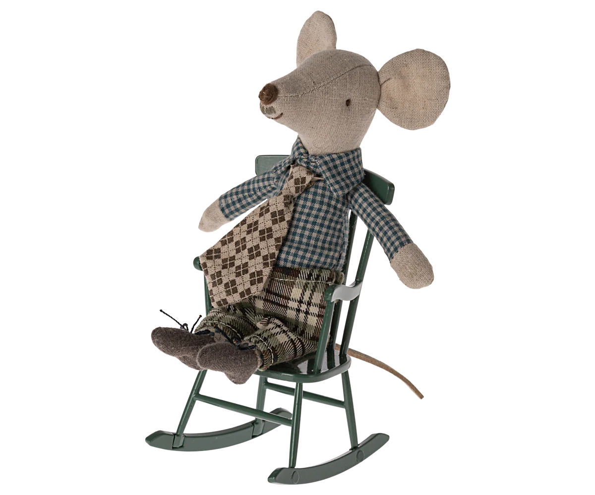 Rocking Chair, Mouse - Dark Green | Maileg