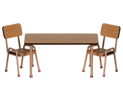 Table and Chair Set, Mouse - Dark Powder | Maileg