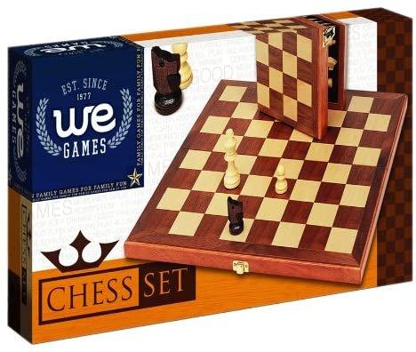 WE Games Folding Wood Travel Chess Set | Wood Expressions
